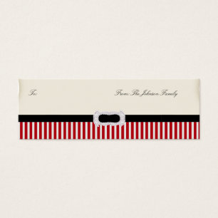 100 Striped Christmas Photo Personalised Gift Tag