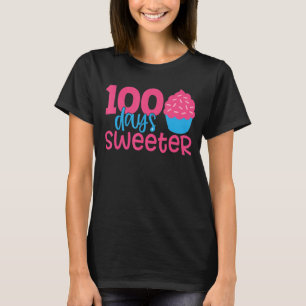 100 Sweeter Days Cupcake 100th Day of School Girls T-Shirt