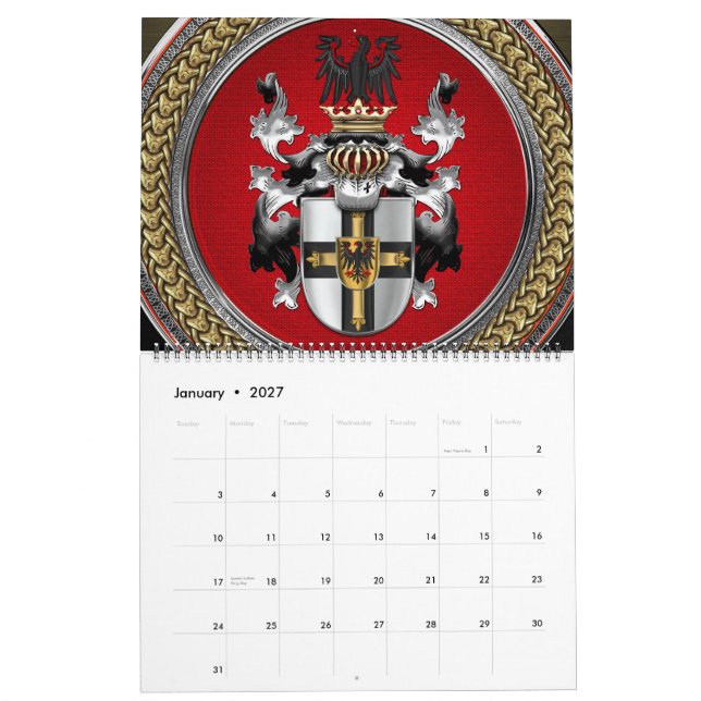 [100] Teutonic Order Coat of Arms Calendar (Jan 2027)