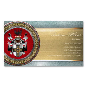 [100] Teutonic Order Coat of Arms Magnetic Business Card