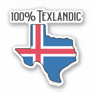 100% Texlandic Custom-Cut Vinyl Sticker