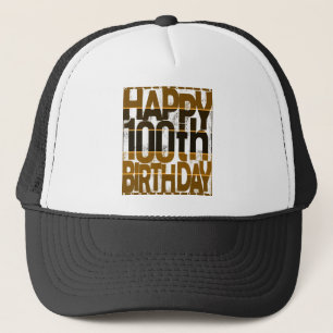 100 th birthday_multi layer of gradient trucker hat