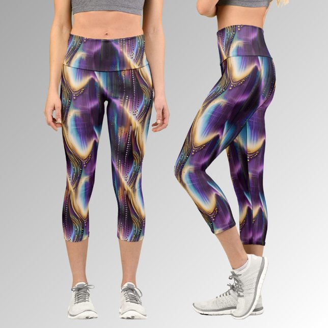 100% That Mum Abstract Pattern Capri Leggings (Creator Uploaded)
