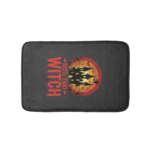 100% That Witch Halloween Castle Bath Mat