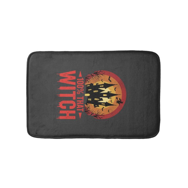 100% That Witch Halloween Castle Bath Mat (Front)