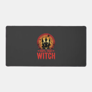 100% That Witch Halloween Castle Desk Mat