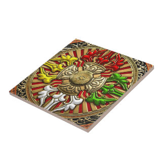 [100] Tibetan Double Dorje Mandala Tile