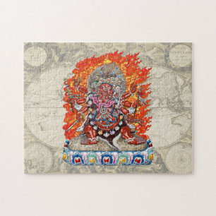 [100] Tibetan Thangka  - Wrathful Deity Hayagriva Jigsaw Puzzle