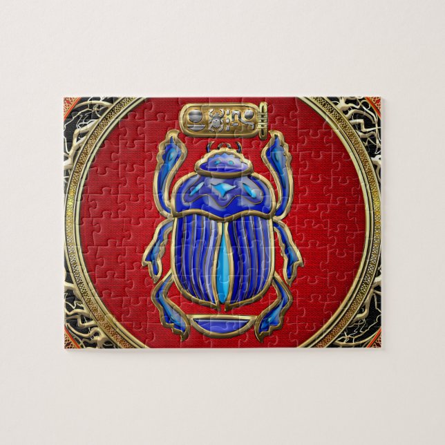 [100] Treasure Trove: Ancient Egyptian Scarab Jigsaw Puzzle (Horizontal)