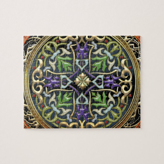 [100] Treasure Trove: Celtic Cross Jigsaw Puzzle (Horizontal)