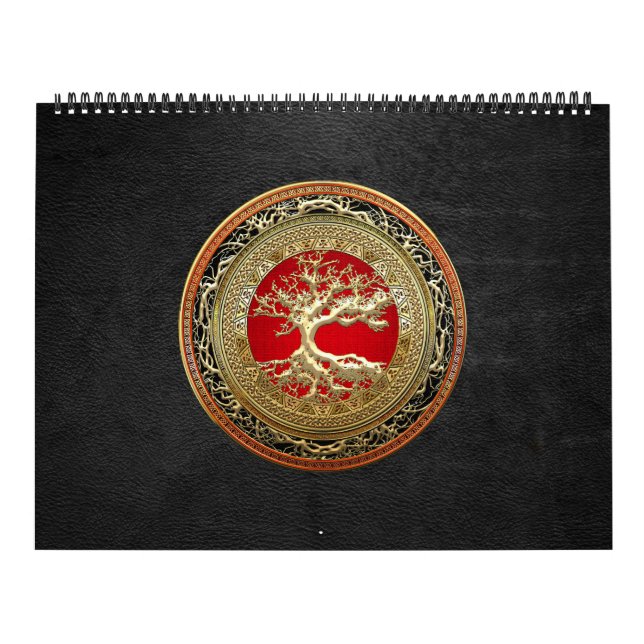[100] Treasure Trove: Celtic Tree of Life [Gold] Calendar (Cover)