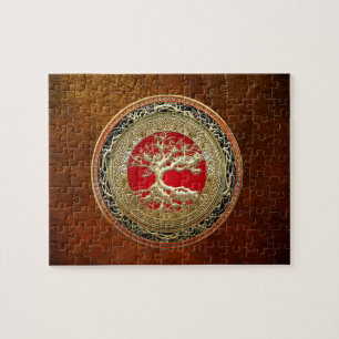 [100] Treasure Trove: Celtic Tree of Life [Gold] Jigsaw Puzzle