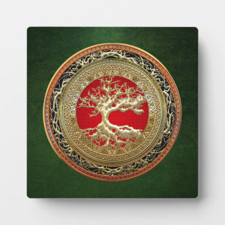 [100] Treasure Trove: Celtic Tree of Life [Gold] Plaque