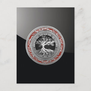 [100] Treasure Trove: Celtic Tree of Life [Silver] Postcard