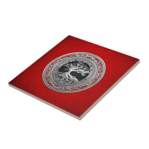 [100] Treasure Trove: Celtic Tree of Life [Silver] Tile