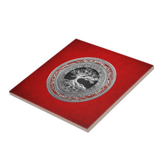 [100] Treasure Trove: Celtic Tree of Life [Silver] Tile