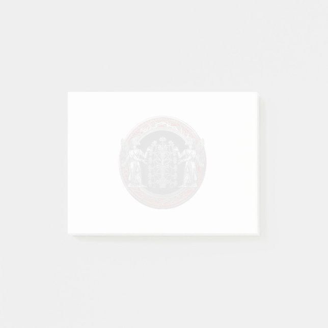 [100] Two Silver Ninurtas with Tree of Life Post-it Notes (Front)