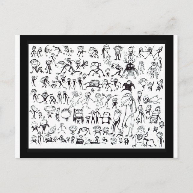 100 Ugly Monkeys (Postcards) Postcard (Front)