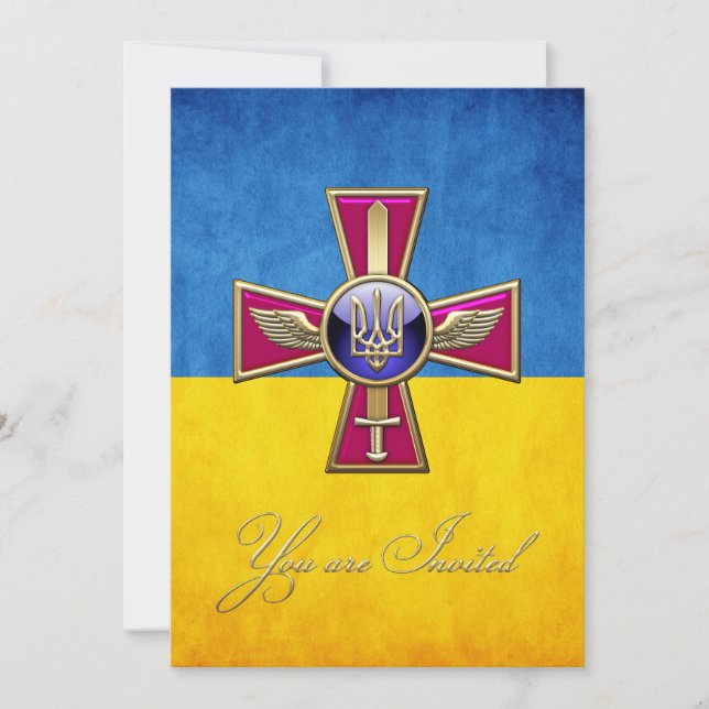 [100] Ukrainian Air Force Emblem Invitation (Front)