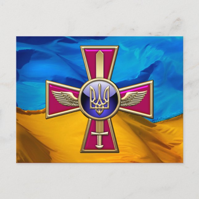 [100] Ukrainian Air Force Emblem Postcard (Front)