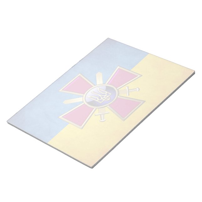 [100] Ukrainian Ground Forces Emblem Notepad (Angled)