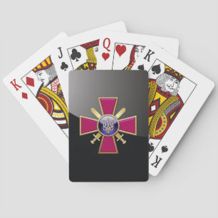 [100] Ukrainian Ground Forces Emblem Playing Cards