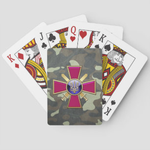 [100] Ukrainian Ground Forces Emblem Playing Cards