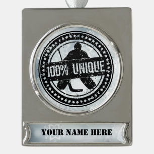 100% Unique Custom Hockey Goalie Xmas Ornament