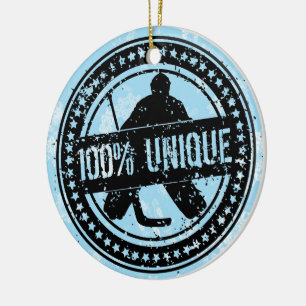 100% Unique Hockey Goalie Christmas Ornament