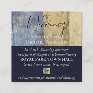 100 Urban Navy Blue Modern Budget Wedding Invites