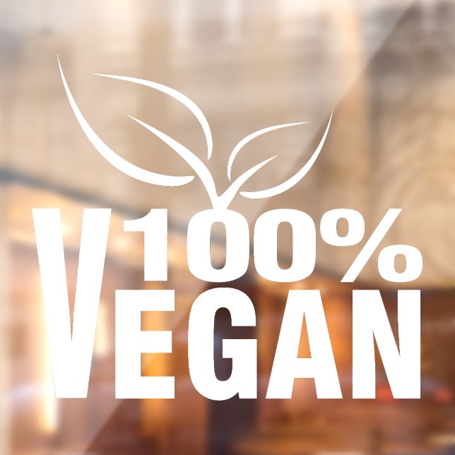 100% Vegan, Plant Based,  Window Cling (Sheet 2)