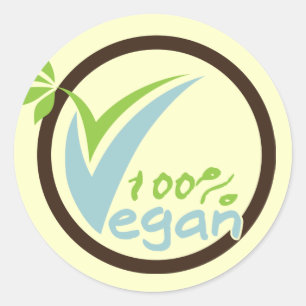 100% Vegan Stickers