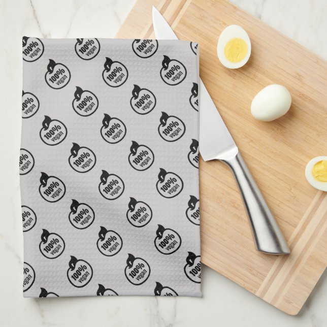100% Vegan Tea Towel (Quarter Fold)