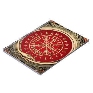 [100] Vegvisir - Viking Gold Magic Runic Compass Notebook
