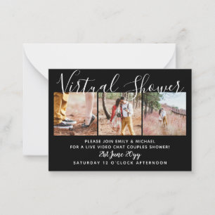 100  Virtual Shower PHOTO Wedding Live Chat Budget Advice Card
