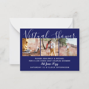 100 Virtual Shower PHOTO Wedding Live Chat Budget Advice Card