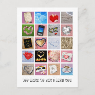 100 Ways to say I love you Postcard