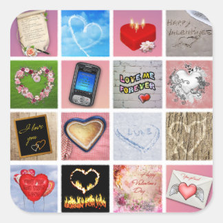 100 Ways to say I love you Square Sticker