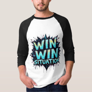 100% Win-Win Men's Basic 3/4 Sleeve Raglan T-Shirt