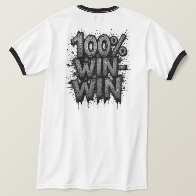 100% Win Win Men's T-Shirts (Design Back)