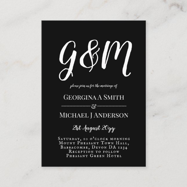 100 x Budget PHOTO Wedding Invitations with ENVL. (Front)