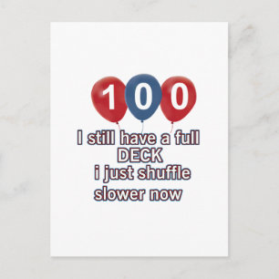 100 year funny birthday designs postcard