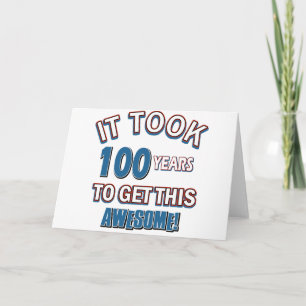 100 year old birthday designs card