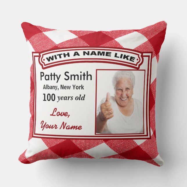100 Year Old Pillow - All Customisable (Front)