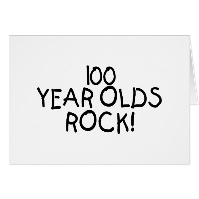 100 Year Olds Rock (Front Horizontal)