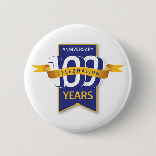 100 Years Anniversary Design 6 Cm Round Badge