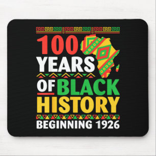 100 years black history beginning 1926 centennial mouse mat