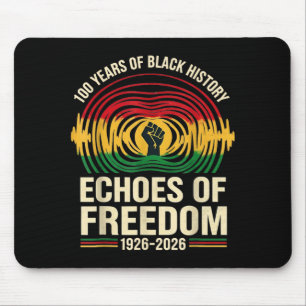 100 years black history echoes of freedom african mouse mat