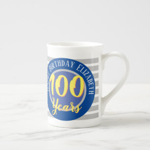 100 Years Centenary Birthday Commemorative Bone China Mug