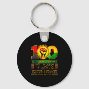 100 Years Of Black Excellence Centennial Black His Key Ring